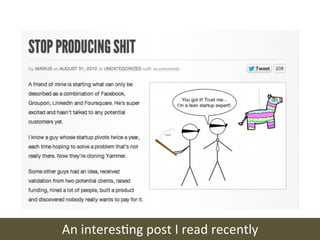 An	
  interesng	
  post	
  I	
  read	
  recently	
  
 