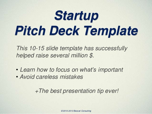pitch deck template