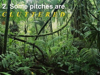 2. Some pitches are
C L U T T E R E D
16!
 