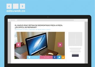 EL NUEVO IMAC RETINA 5K DESMONTADO PIEZA A PIEZA,
¿ES DIFÍCIL DE REPARAR?
Desmontan el nuevo ordenador de Apple pieza a pieza
COMPRAR IR A WEB
 