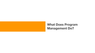@BeckyFlintSF
What Does Program
Management Do?
 