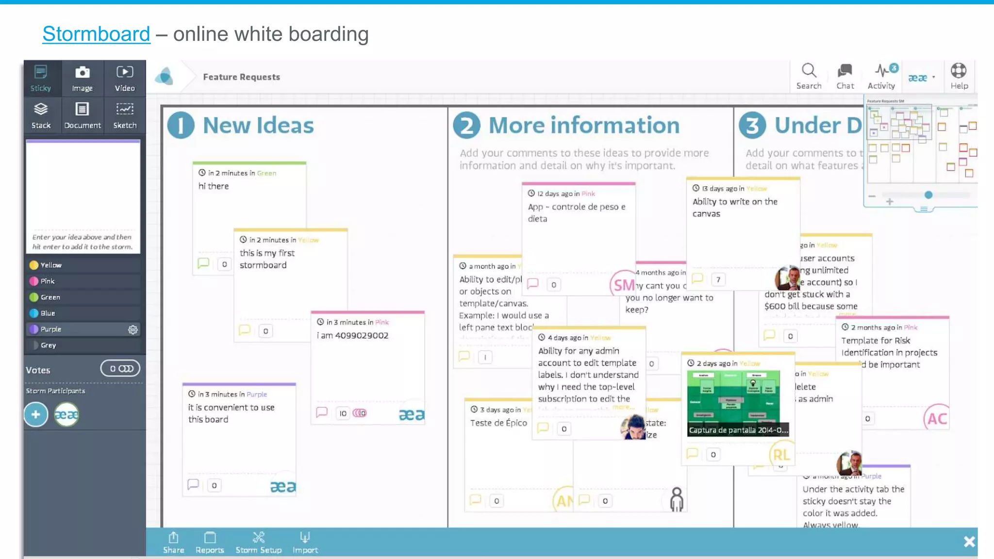 Stormboard – online white boarding
 