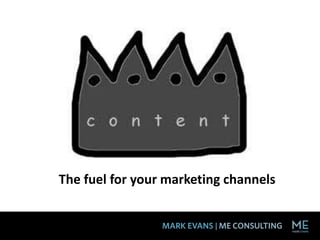 The fuel for your marketing channels
 