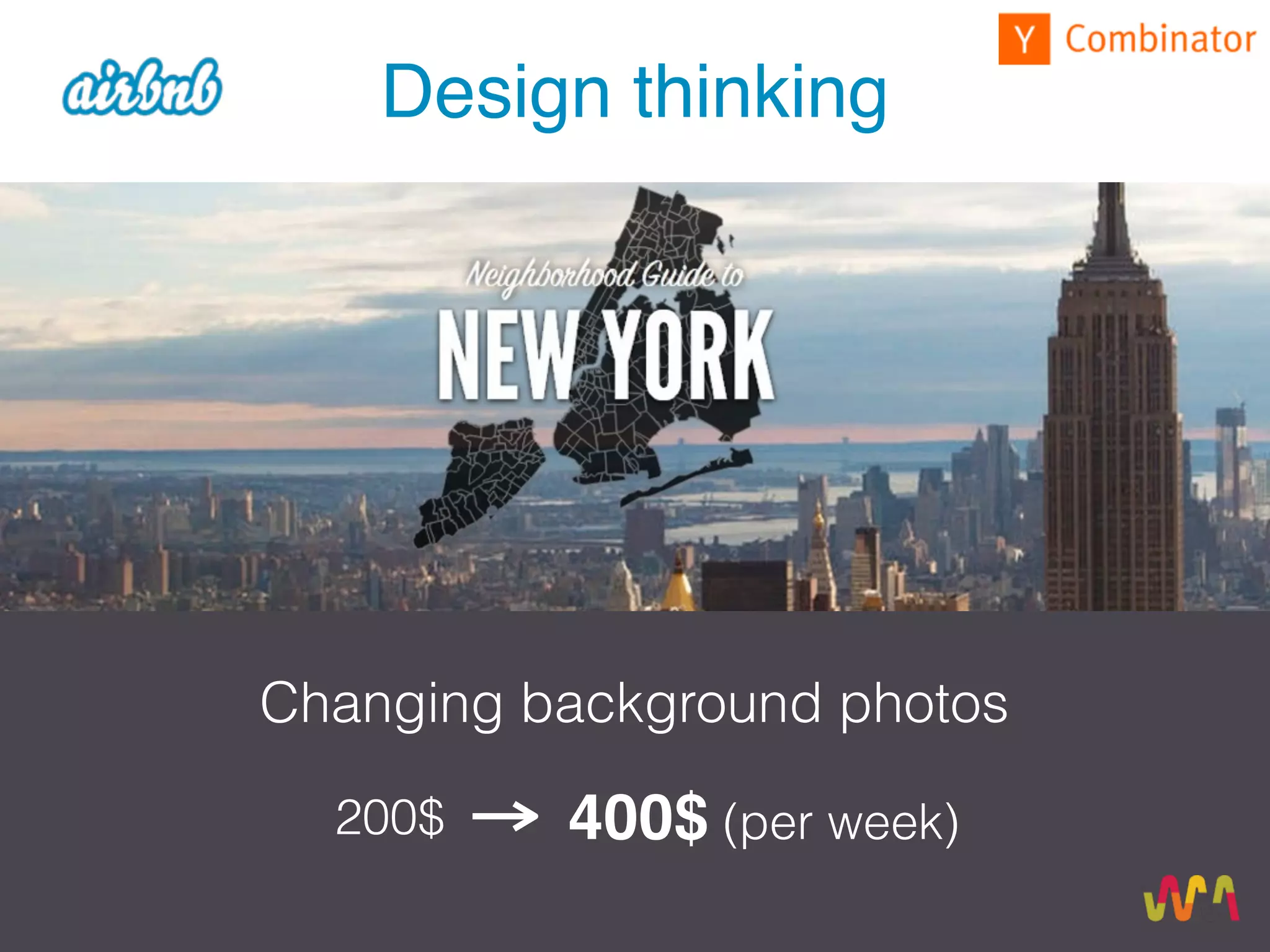 Changing background photos
400$ (per week)200$
Design thinking
 