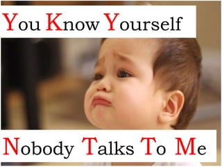 You Know Yourself




Nobody Talks To Me
 