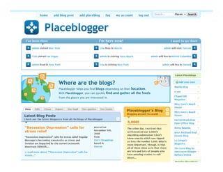 Screenshot of Placeblogger




                   placeblogger
 