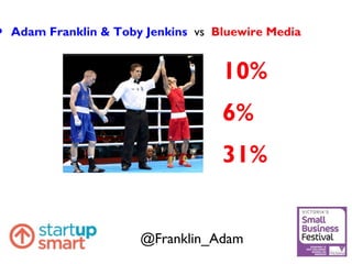 10%
6%
31%
• Adam Franklin & Toby Jenkins vs Bluewire Media
@Franklin_Adam
 