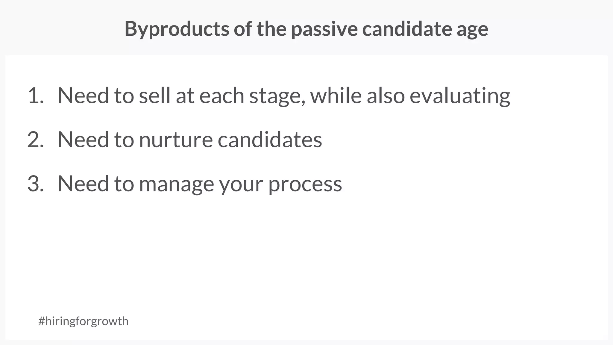 Know what you’re looking for in your hire
Example: key competencies expected for a Matrix Partners associate
#hiringforgrowth
 