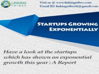 Startups showing exponential growth : startup news report