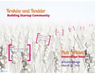 Startup Stage#3 - Communities - Piotr Wilam - Building Startup Communities
