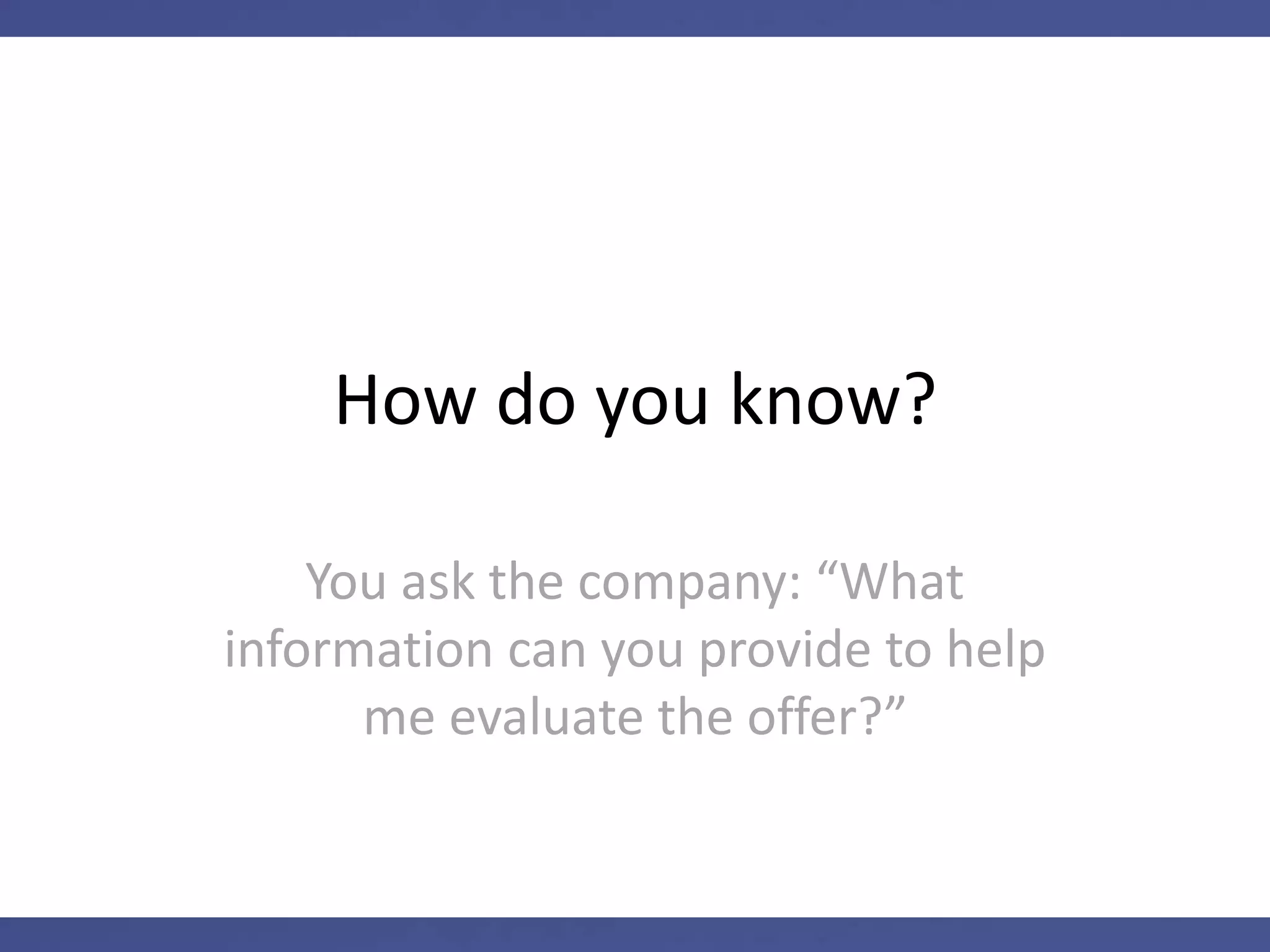 How much is enough?
Good question
 