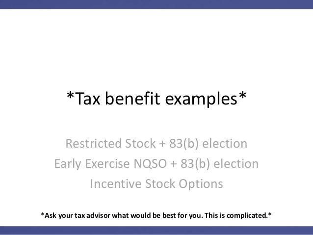 Startup stock options tax