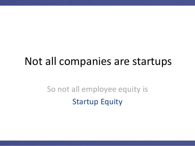 Startup company stock options