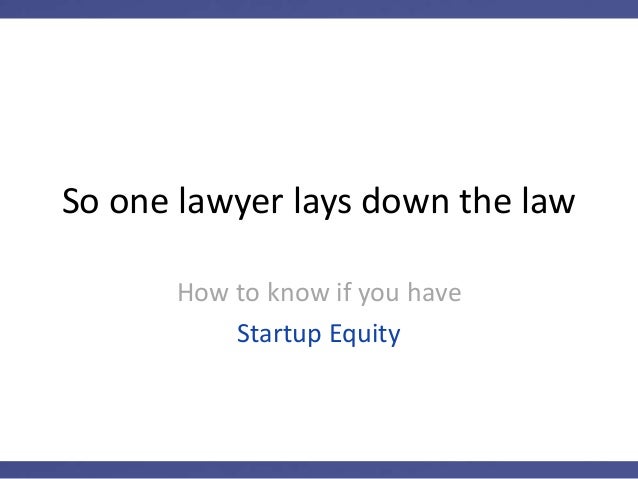 Equity stock options startup
