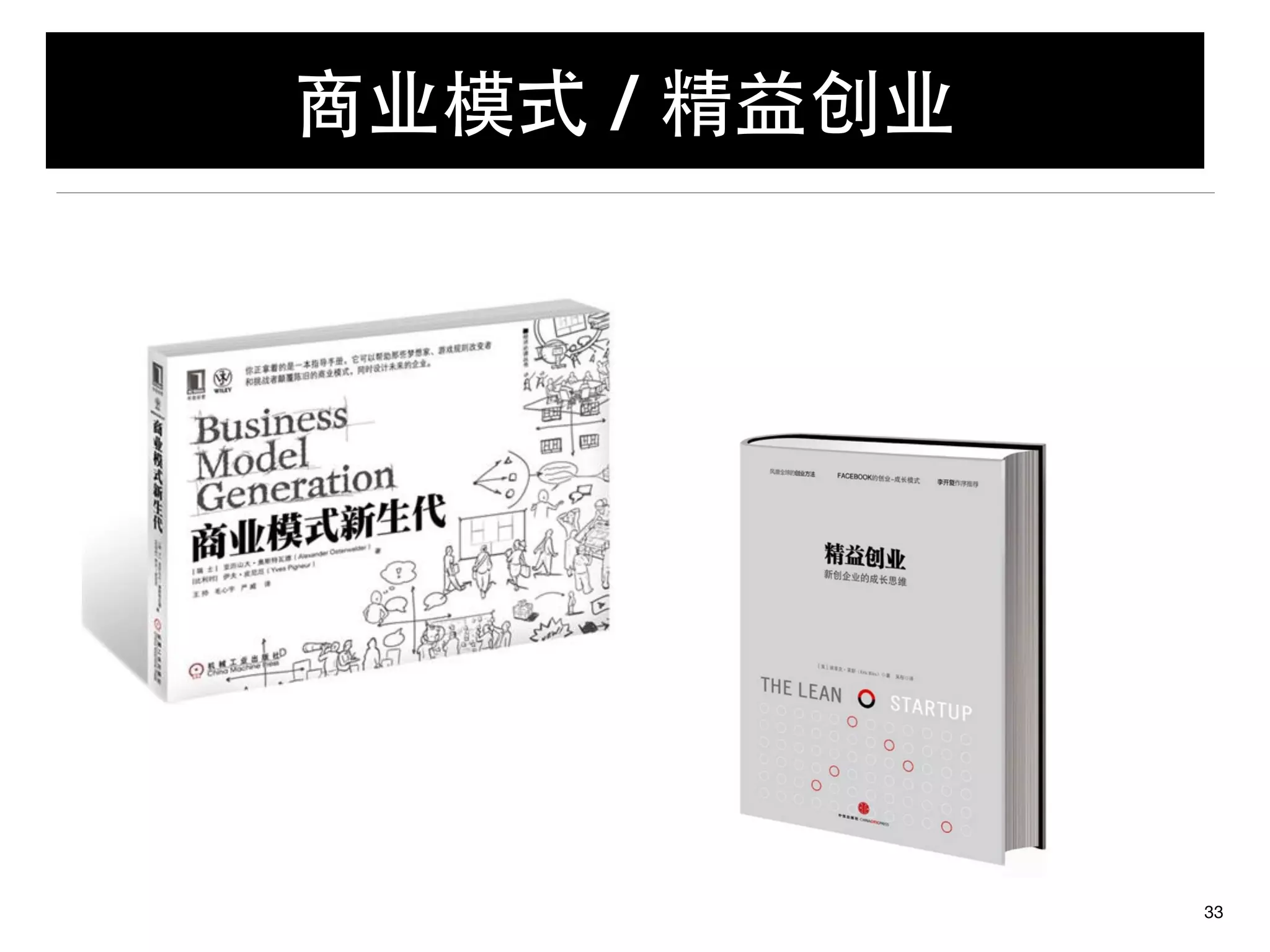 商业模式 / 精益创业
33
 