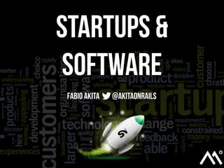 Startups &
Software
Fabio Akita @akitaonrails
 