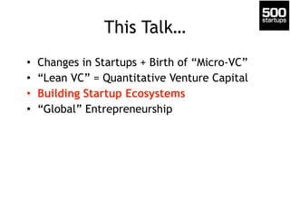 Building Startup Ecosystems & The Rise of Micro-VCs | PDF