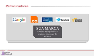 Patrocinadores

SUA MARCA
Ao lado de algumas das
maiores empresas do
mundo.

 