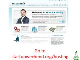 Go to startupweekend.org/hosting