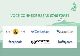 VOCÊ CONHECE ESSAS STARTUPS?
 