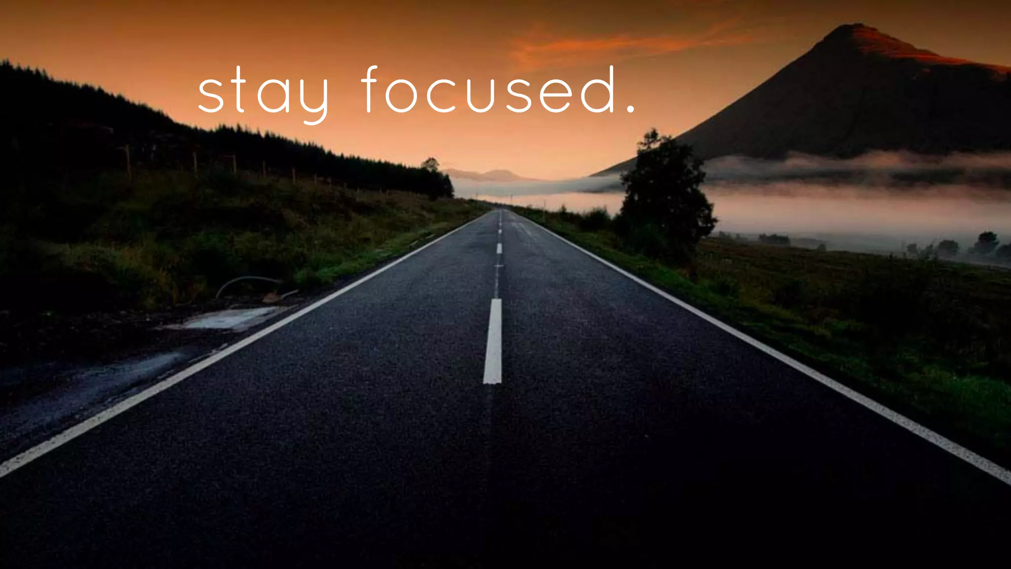 stay focused.
 