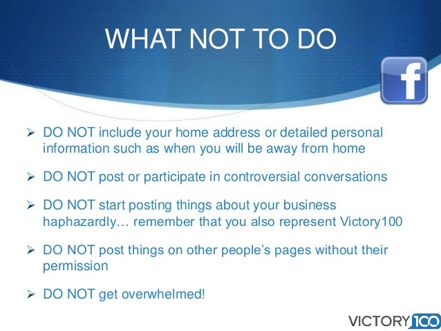 What Not To Do What Not To Do
