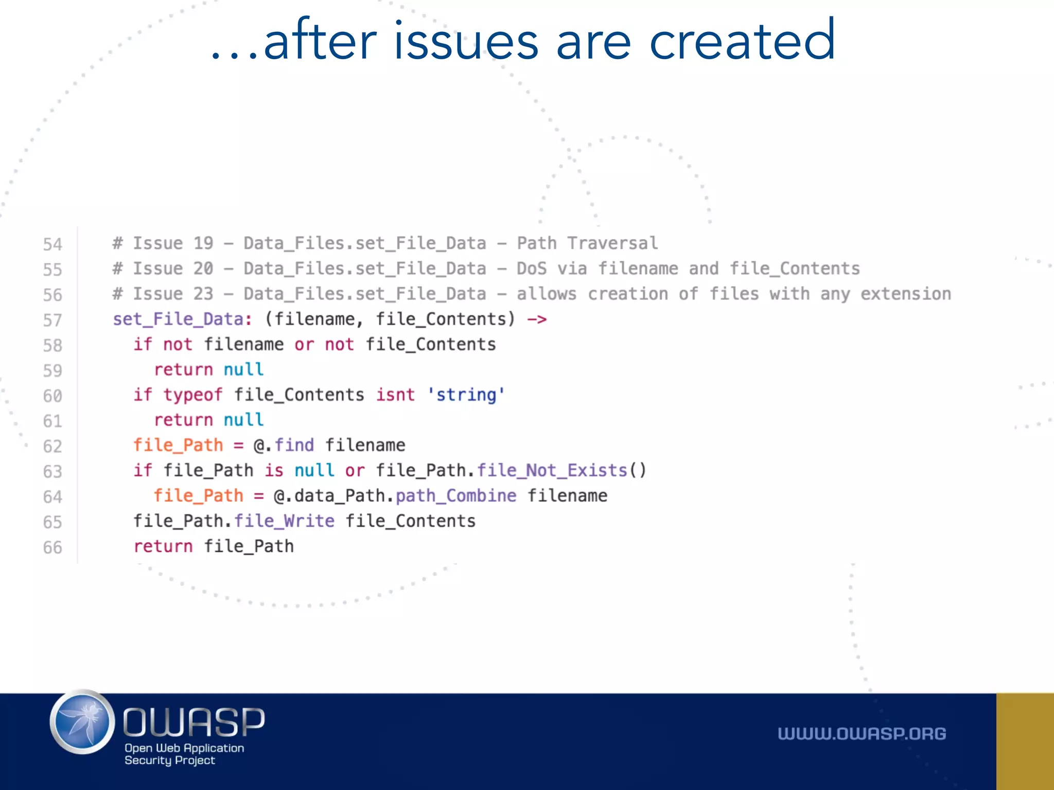 …after issues are created
 