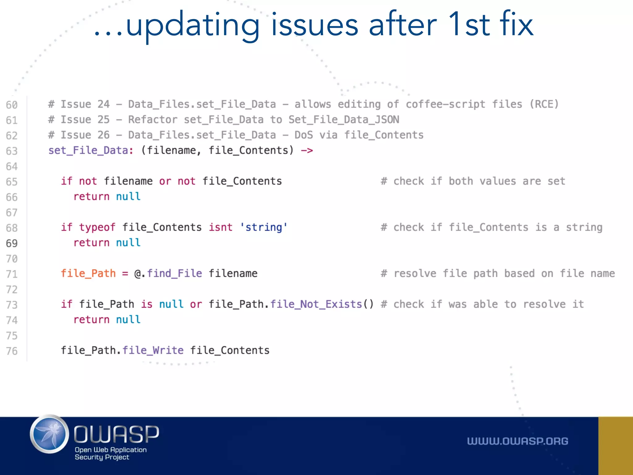 …updating issues after 1st fix
 