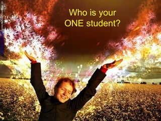 Who is your
ONE student?
CCImagefromEtherealWorldhttps://flic.kr/p/4BDBPS
 