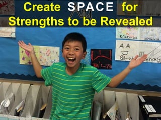Create SPACE for
Strengths to be Revealed
 