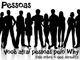 Pessoas



Você atrai pessoas pelo Why
           Fale sobre o que acredita
 