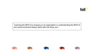“Learning the WHY of a company or an organization or understanding the WHY of
any social movement always starts with one thing: you.”
 