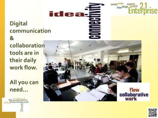 Digital
communication
&
collaboration
tools are in
their daily
work flow.

All you can
need…
 