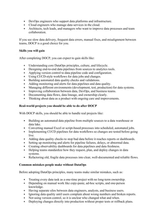 Start Your DataOps Journey with DataOps Certified Professional ...
