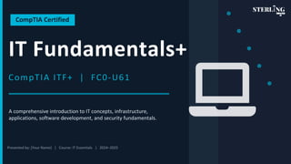 CompTIA IT Fundamentals+ Certification – Build Your IT Foundation | PDF