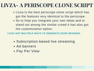 Start your live streaming business idea with periscope clone script