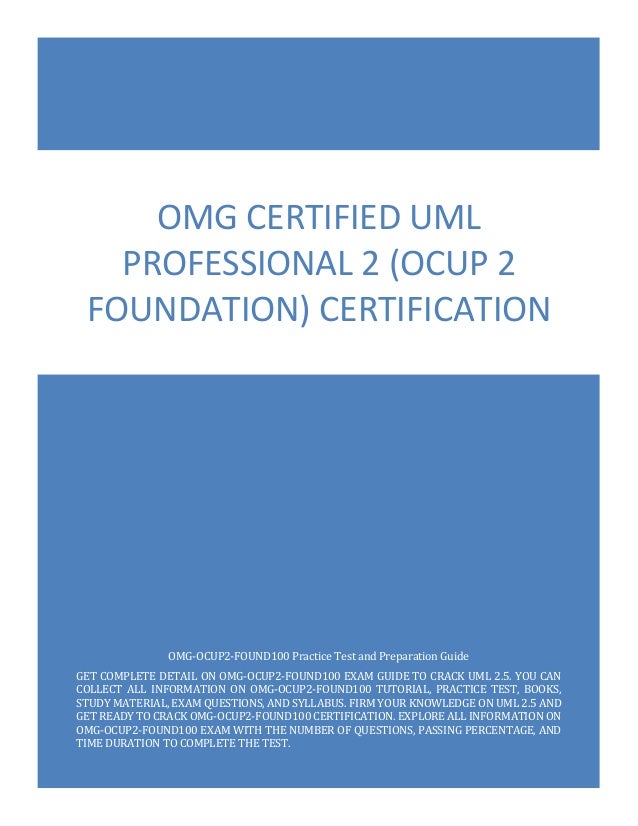 OMG-OCUP2-FOUND100 Valid Test Registration