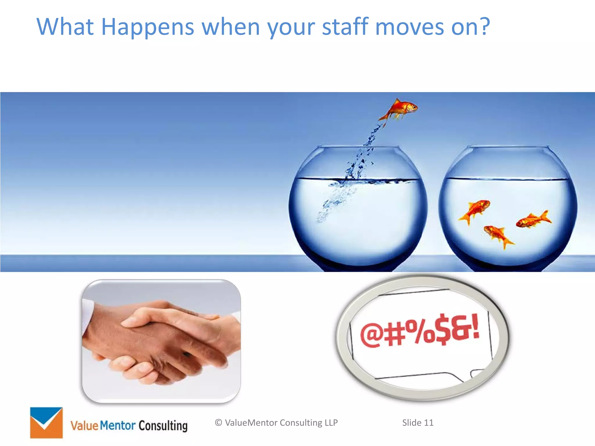 © ValueMentor Consulting LLP Slide 11
What Happens when your staff moves on?
 