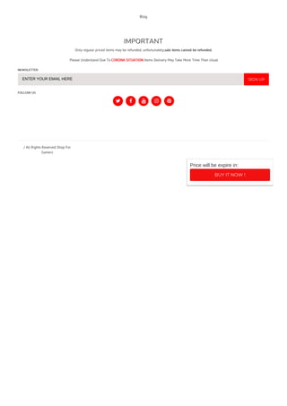 Blog
IMPORTANT
Only regular priced items may be refunded, unfortunately,sale items cannot be refunded.
Please Understand Due To CORONA SITUATION Items Delivery May Take More Time Than Usual
NEWSLETTER
FOLLOW US
/ All Rights Reserved Shop For
Gamers
ENTER YOUR EMAIL HERE
    
SIGN UP
BUY IT NOW !
Price will be expire in:
 