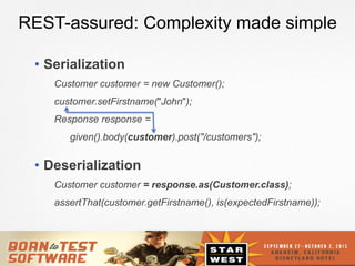 Rest Issurance Sample 2015-StarWest presentation on REST-assured | PDF