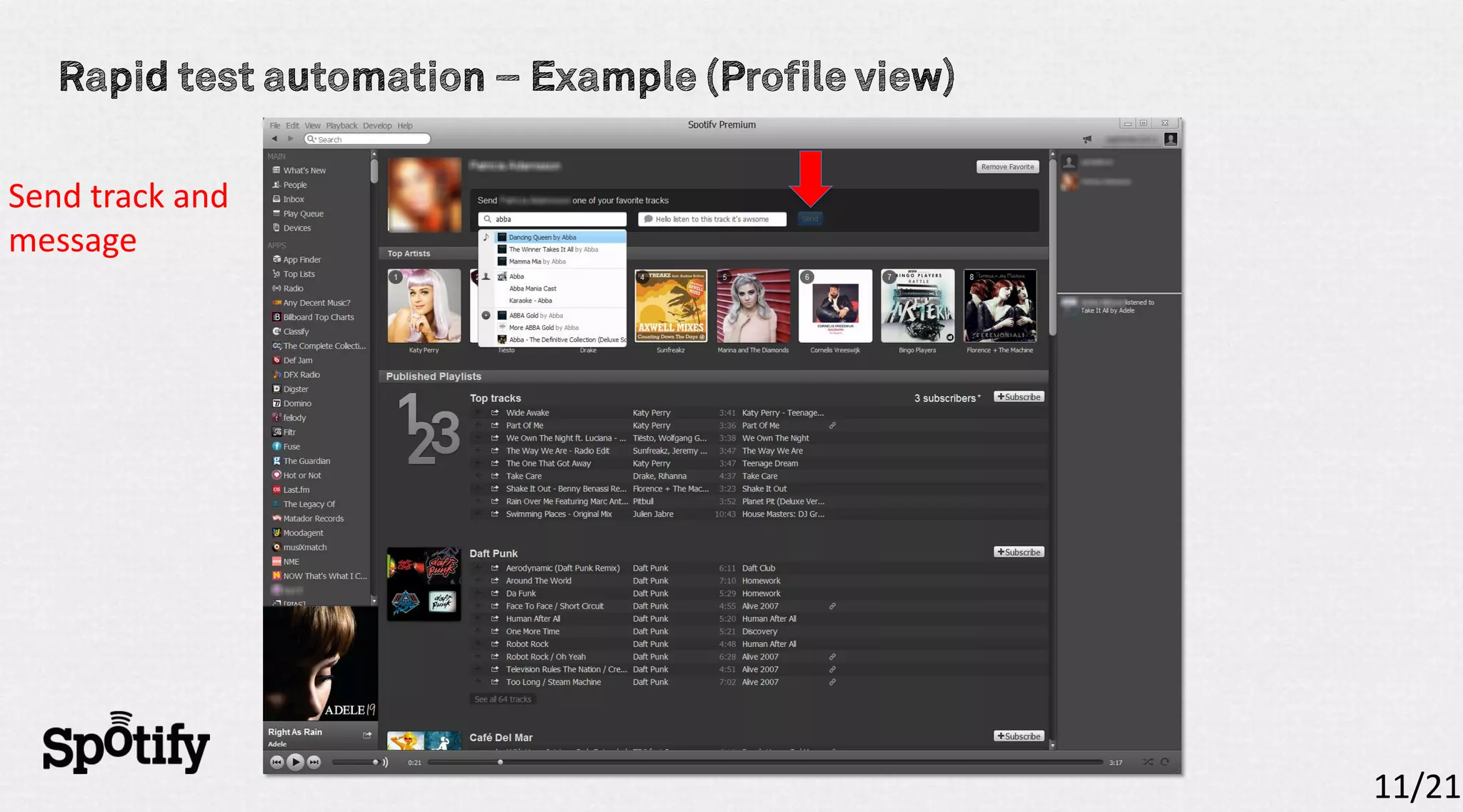 Send track and
message




                 11/21
 
