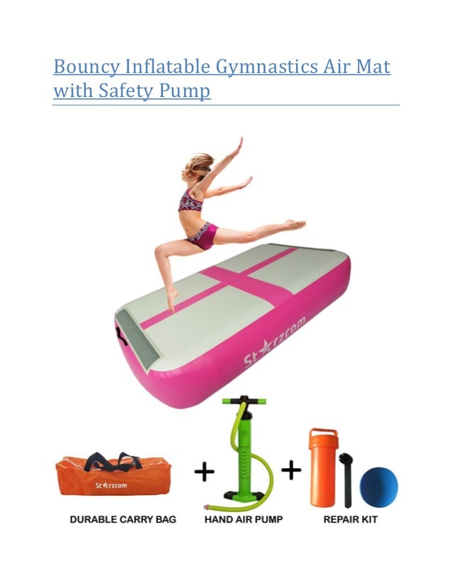 Starzcom Gymnastics Bouncy Inflatable Gymnastics Air Mat With Safety