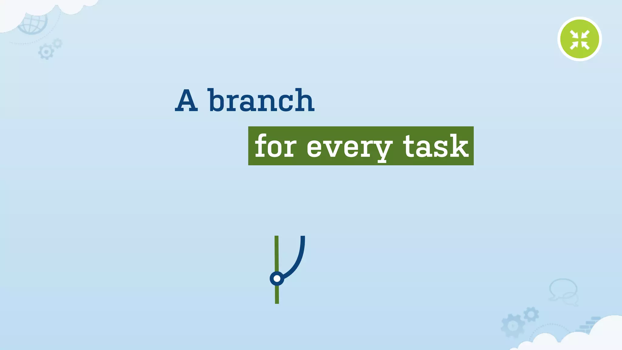 A branch
     for every task
 