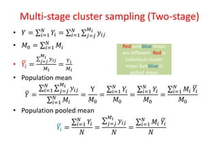 Stat 3203 -cluster and multi-stage sampling | PPTX