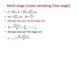 Stat 3203 -cluster and multi-stage sampling | PPTX