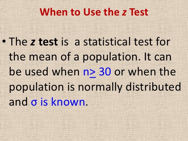 Hypothesis TestingZTest