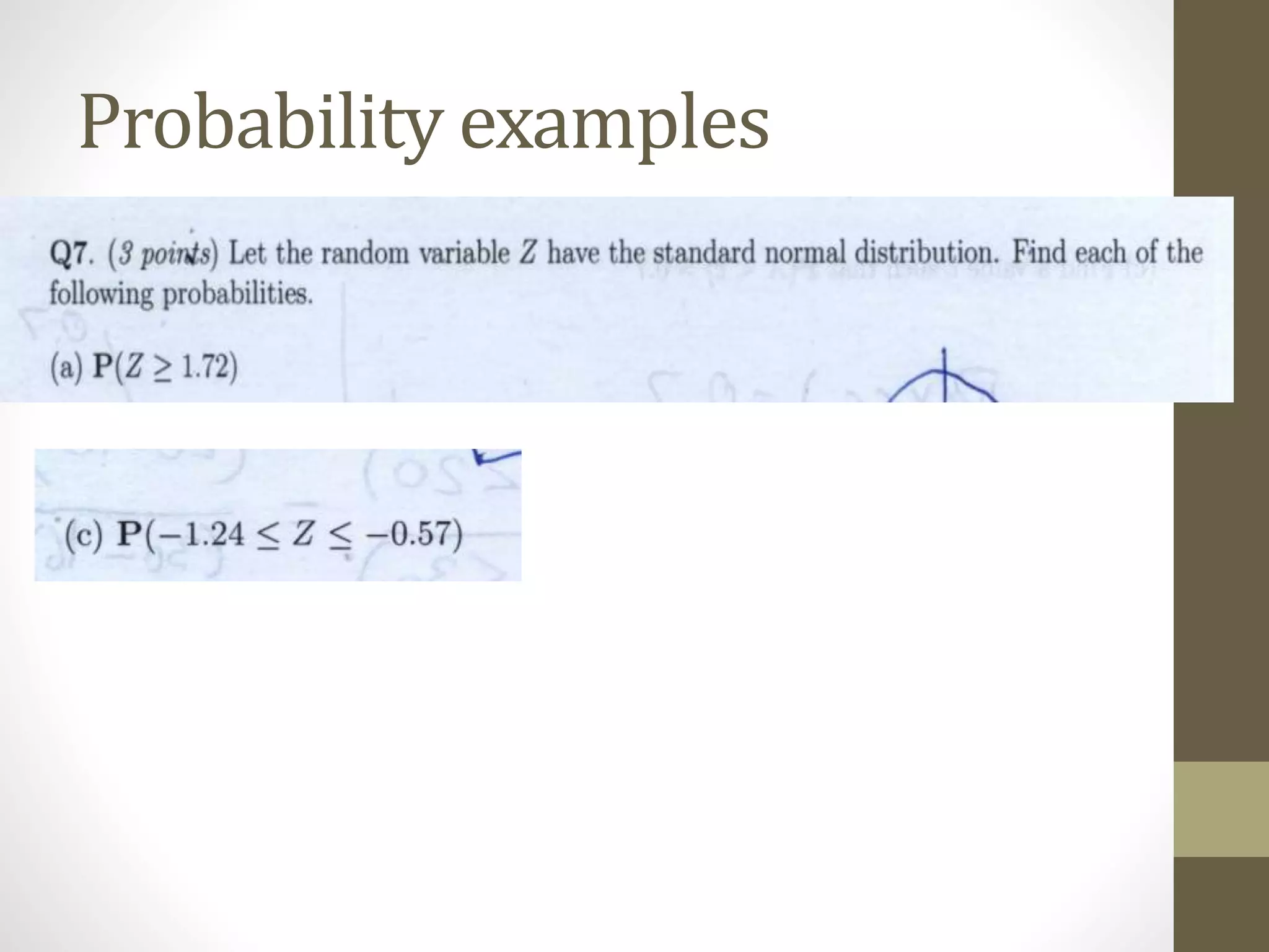 Probability examples
 