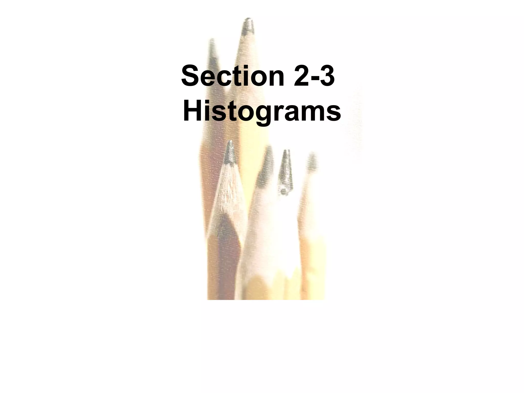 Copyright © 2010 Pearson Education Section 2-3  Histograms 