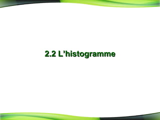 2.2 L’histogramme 