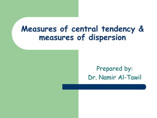 Stat3 central tendency & dispersion | PPT